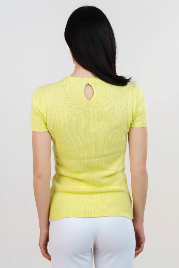 Twin set a trecce in cashmere blend con cardigan e t-shirt a rasato