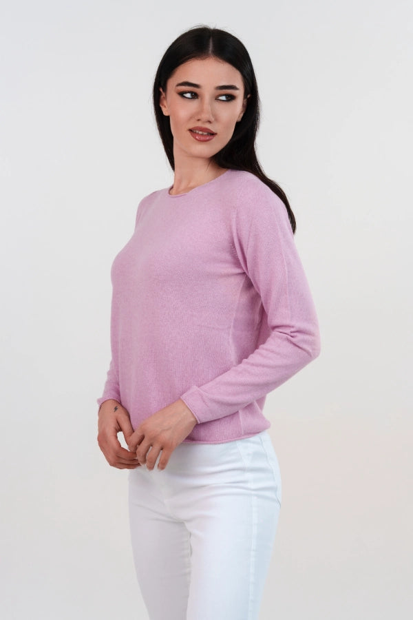 Pullover sotto giacca a maglia rasata in cashmere blend