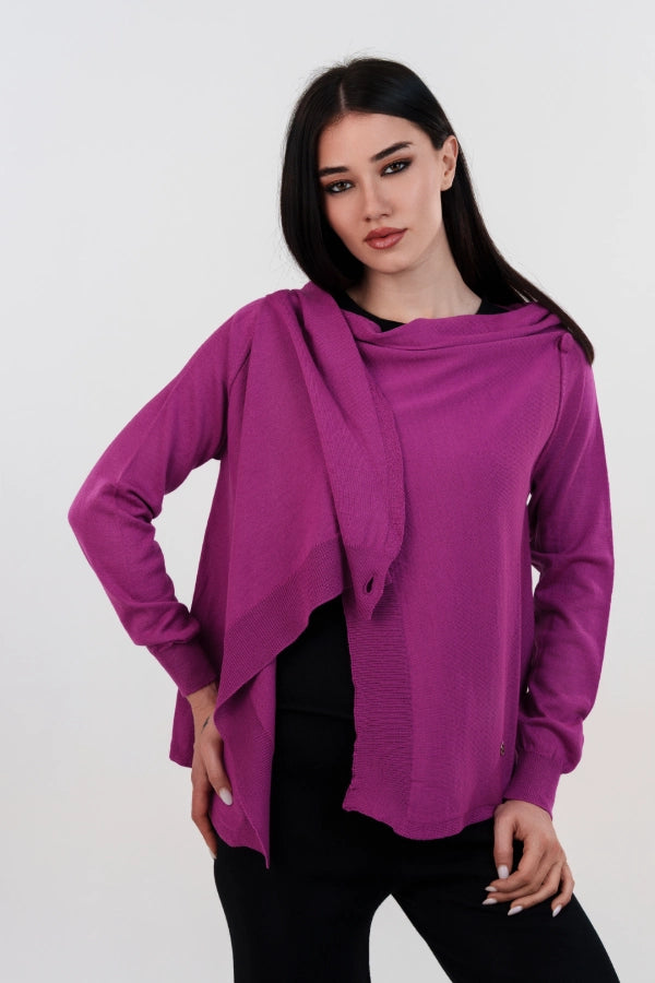 Kruislings gevoerde duster van geschoren merinowol