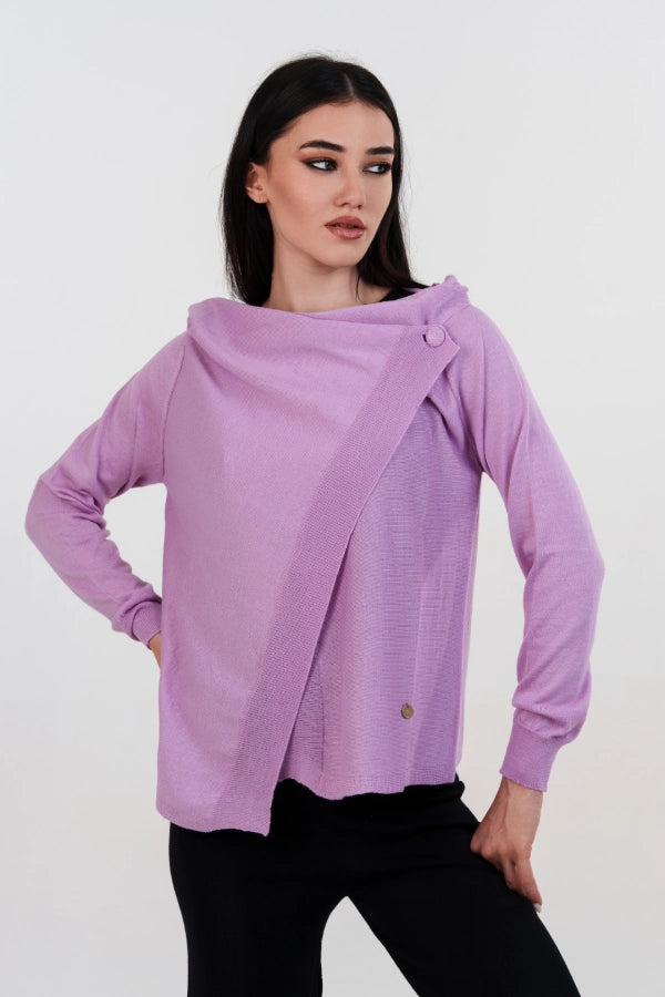 Kruislings gevoerde duster van geschoren merinowol