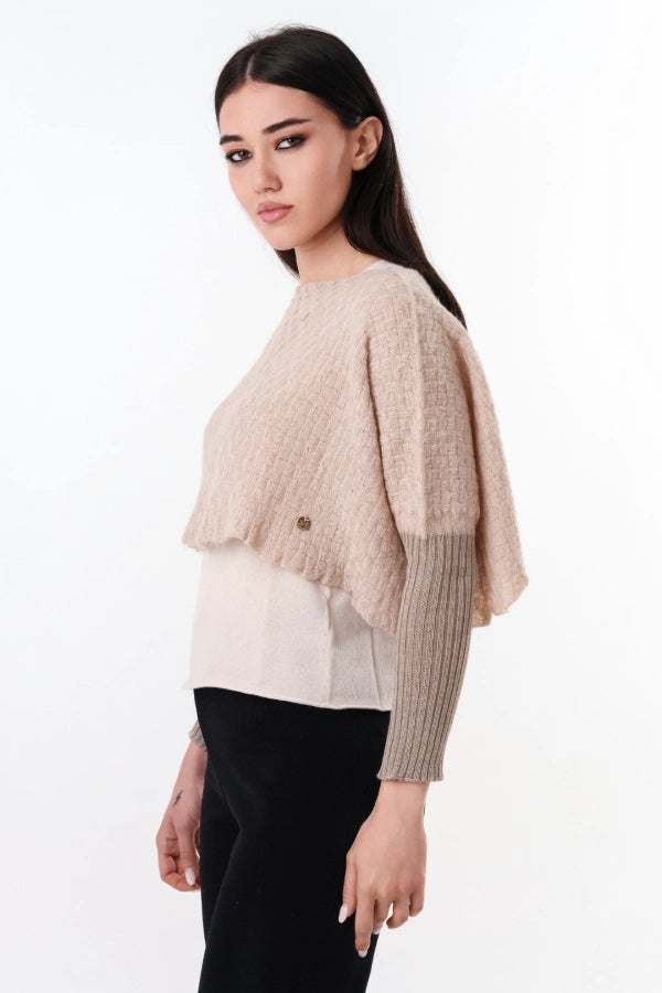 Twin set bolerino mohair e canotta a maglia rasata