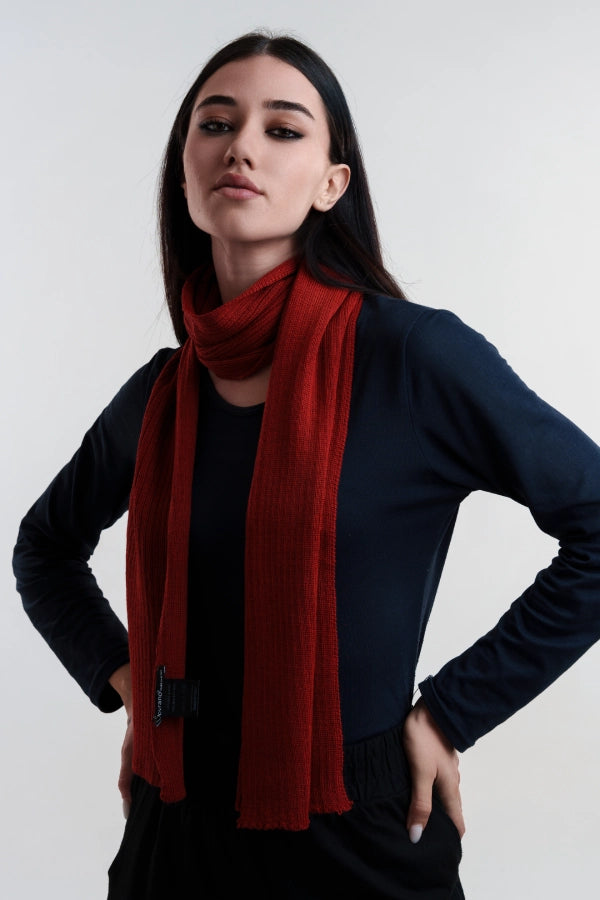 Sciarpa a coste unisex in lana merino