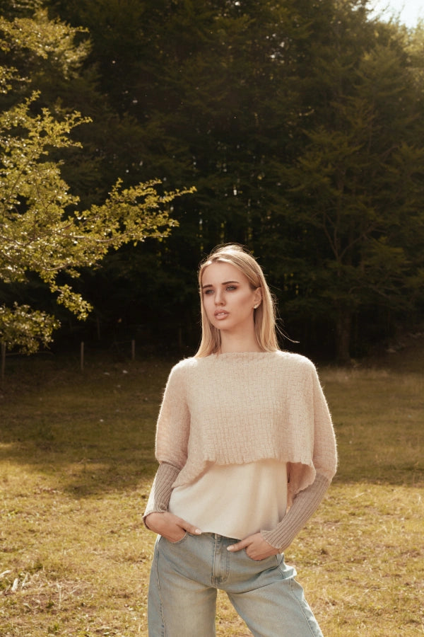 Twin set mohair bolero and plain knit tank top